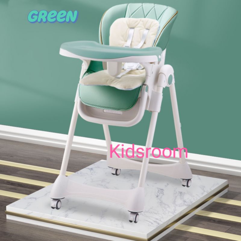 NEW multifunction adjustable lay down High chair with leather seat and