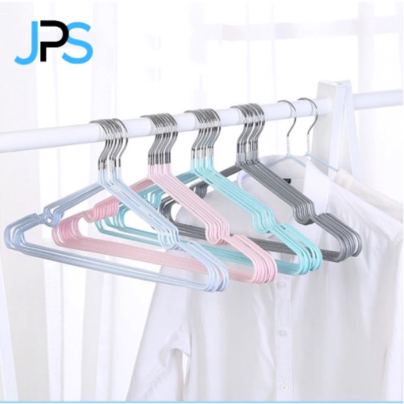 JPS 10PCS Metal hanger Stainless Steel Drying Hanger Strong Cloth