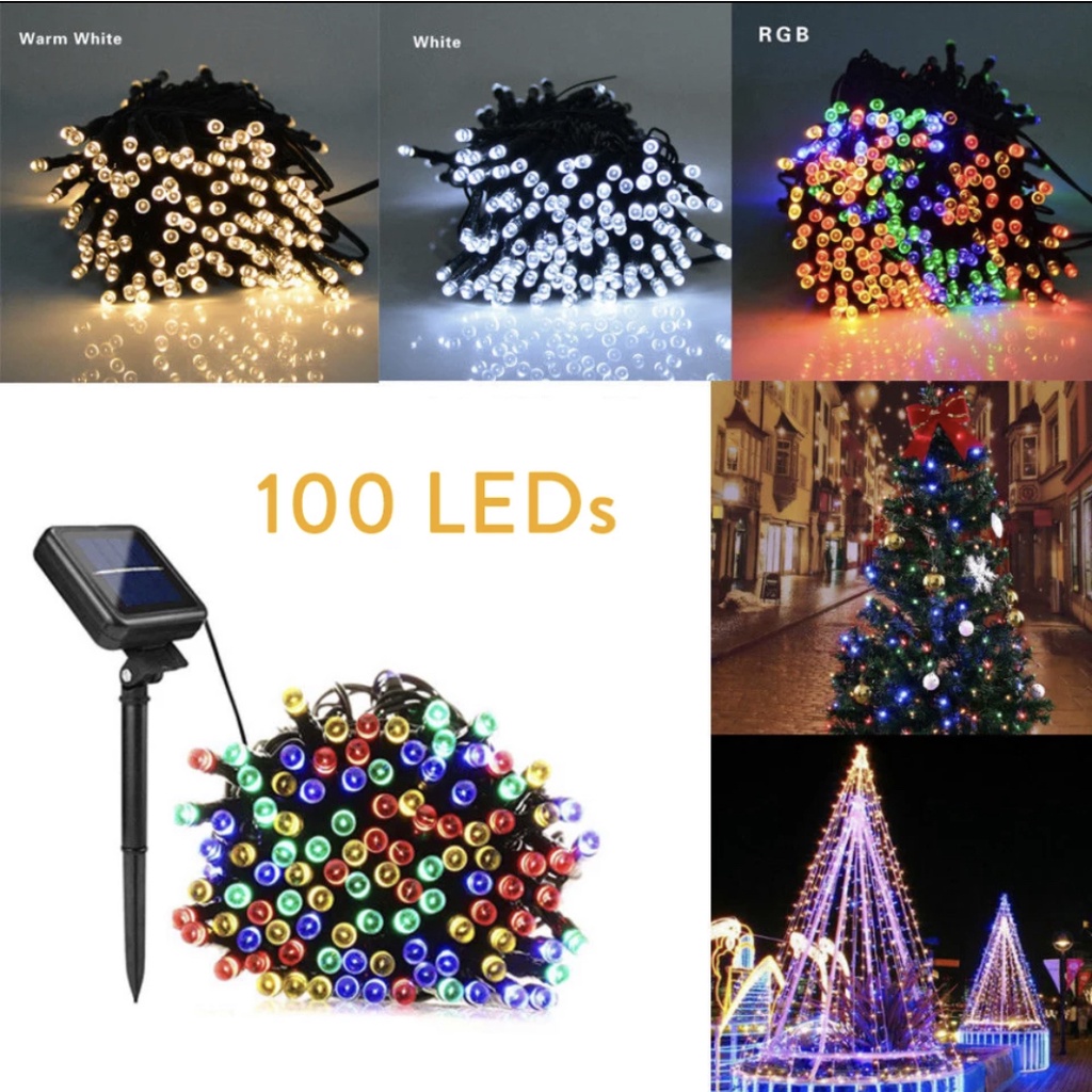 Lucky Christmas Light Outdoor Solar 30/50/100/200LED Waterproof Holiday