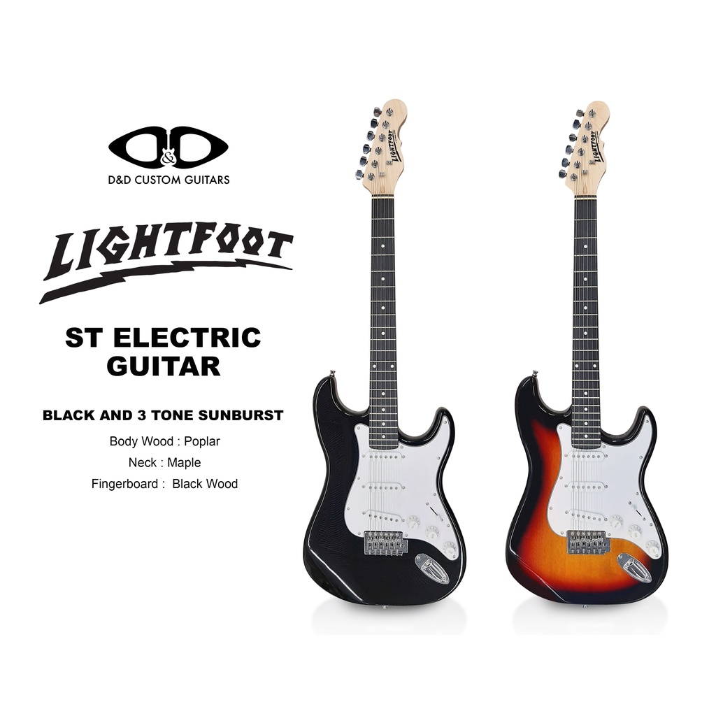D&D Lightfoot ST Electric Guitar (3 Tone Sunburst) Shopee Philippines