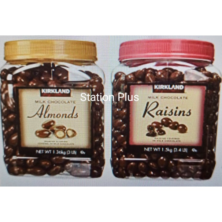 KIRKLAND Milk Chocolate Covered Raisins/ Almonds 1.5Kg (3.4LB