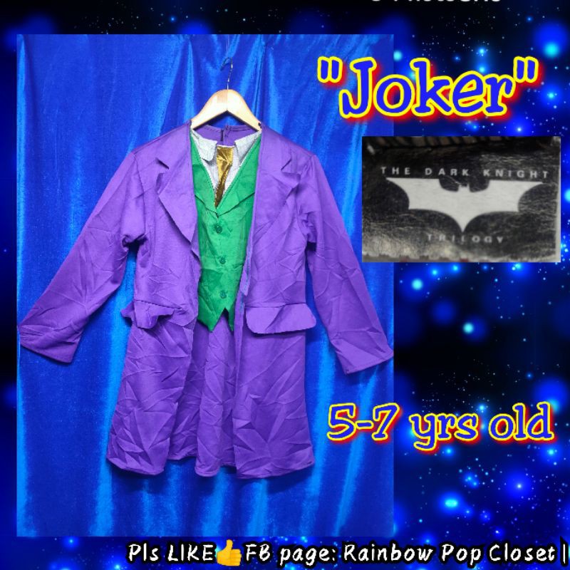 Joker Costume for 57 and 810 kids Shopee Philippines