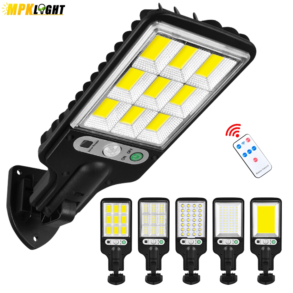 Outdoors Solar Powered Wall Remote Control Street Light Solar Lamps