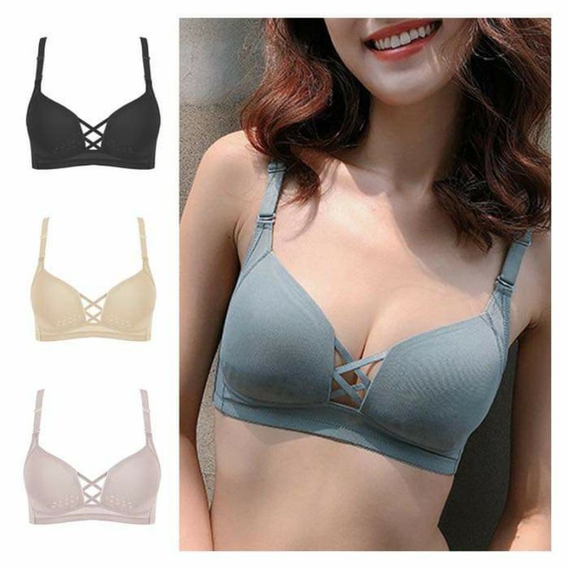 2 PCS SEAMLESS NON WIRE T SHIRT BRA SIZE A B C D Shopee Philippines