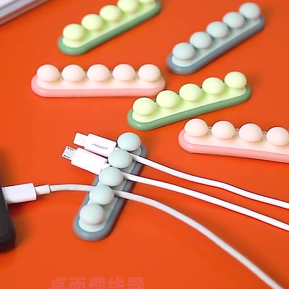 Home Office Multifunction Silicone Desk Organizers Cable Concentrator