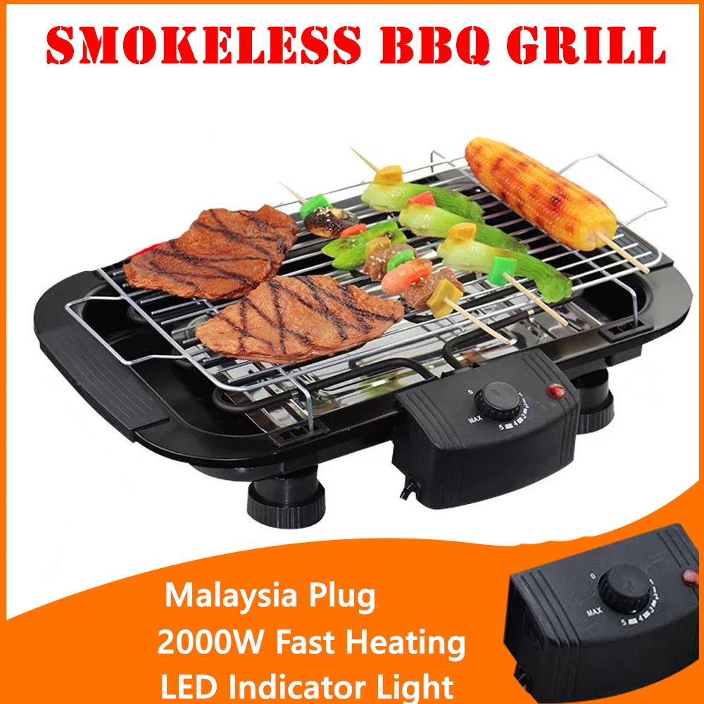 Korean BBQ Electric Smokeless Grill Barbeque Pan Teppanyaki Outdoor BBQ