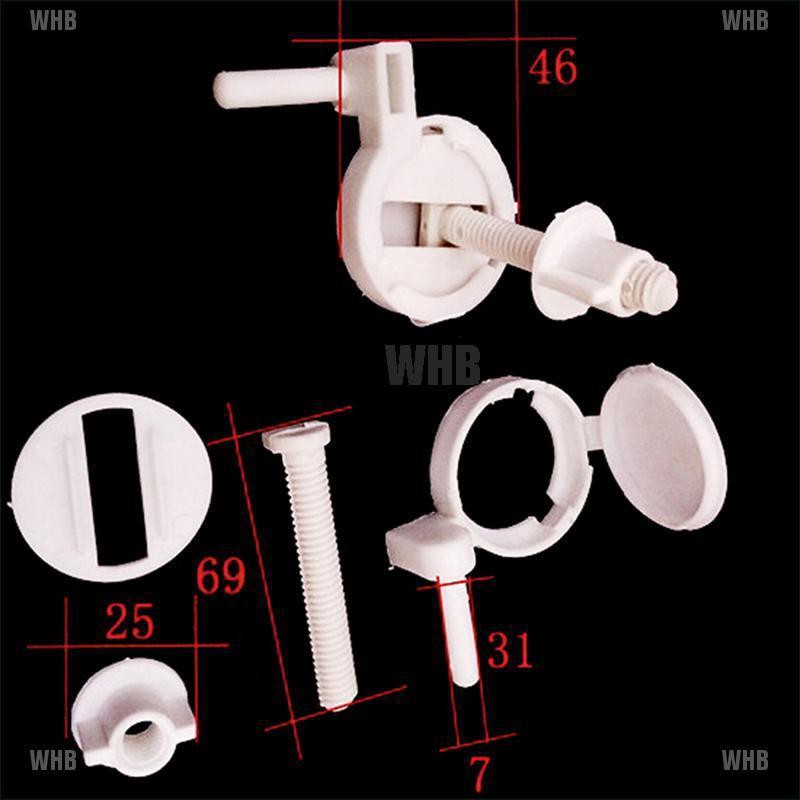 {WB}1set/2Pcs Plastic Toilet Seat Screws Fixings Fit Toilet Seats