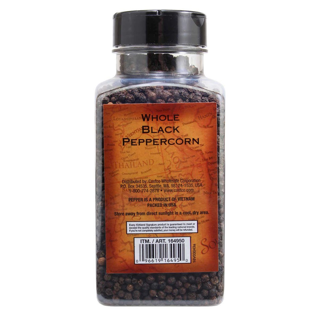 Kirkland Signature Whole Black Peppercorns • 14.1 oz (399g) • Imported