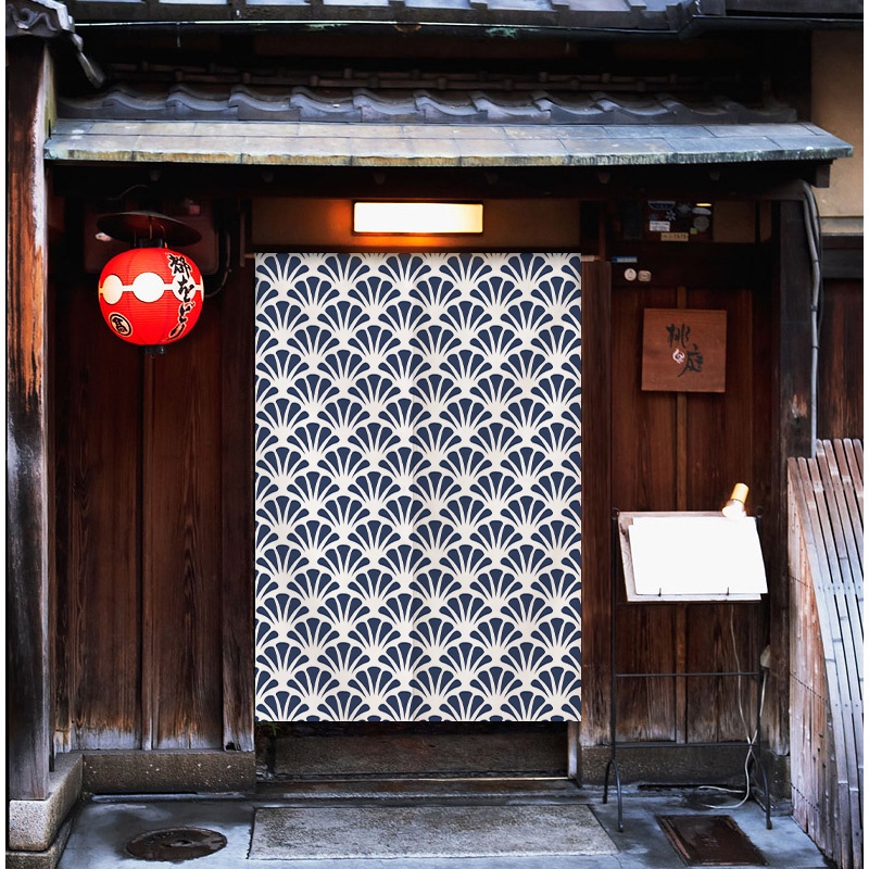 Japanese style door curtains with rod short room door curtains kitchen