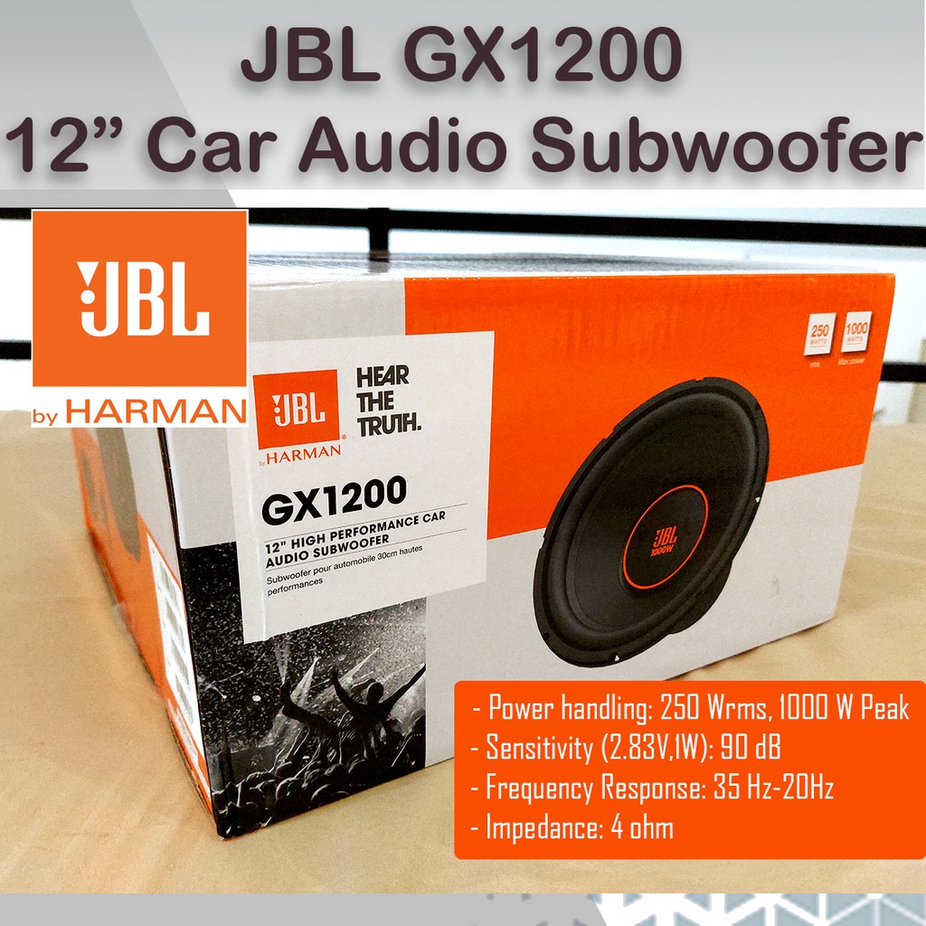 Car Audio Subwoofer JBL GX1200 (1000 Watts max) Shopee Philippines