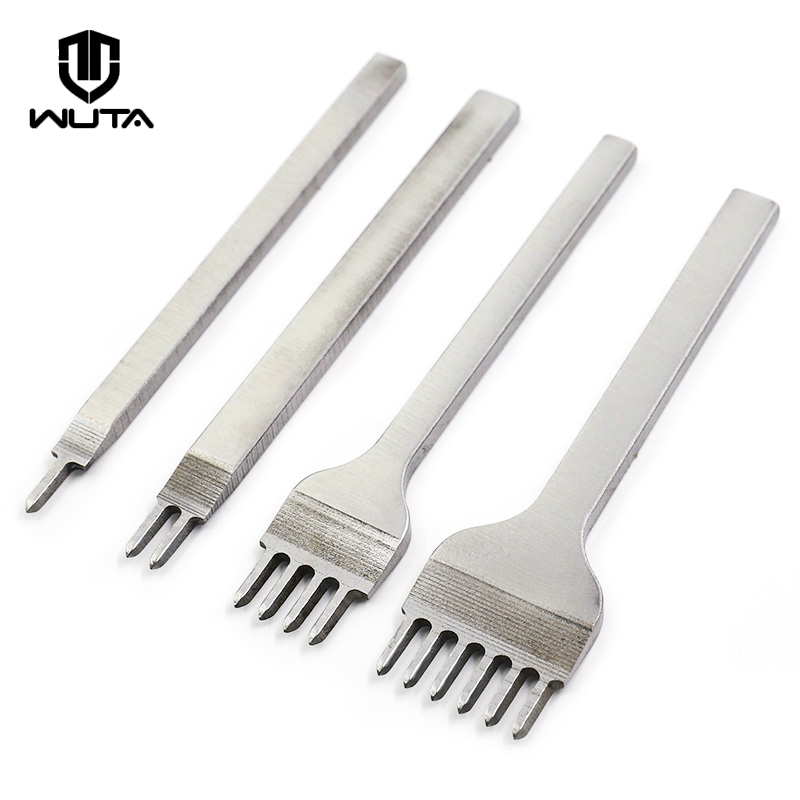 4pcs/set Leather Chisel Hole Punches Stitching Punch Tool Prong Leather