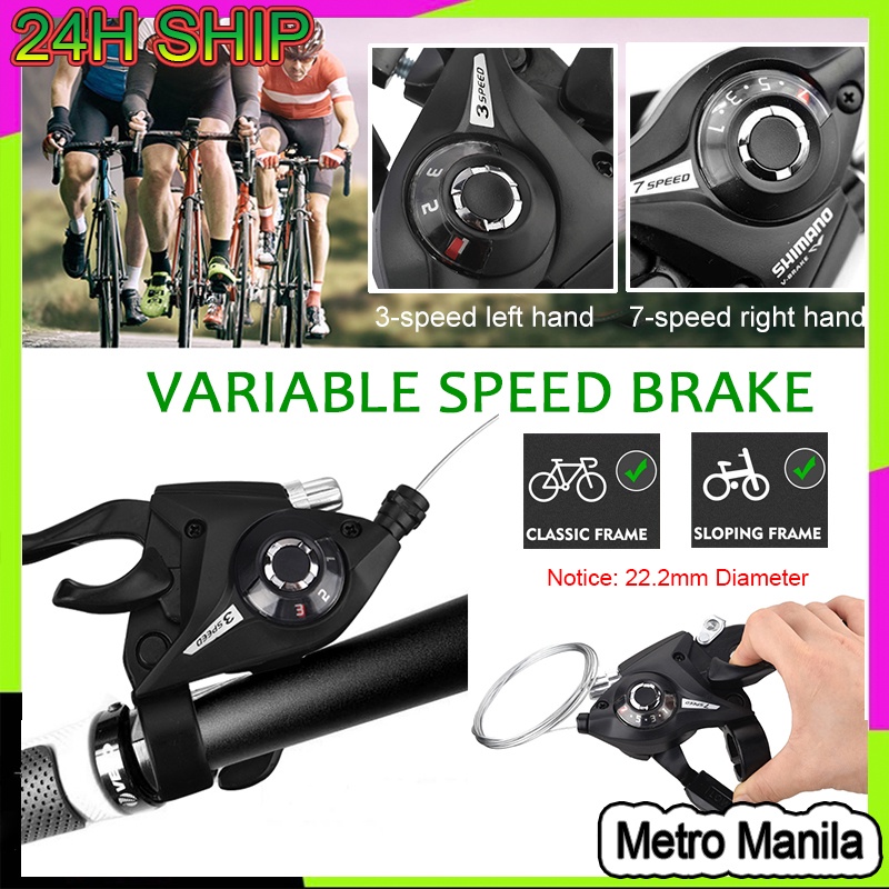 A Pair Shimano 3x7 Speed MTB Bicycle Shifter Bike Left Right Brake