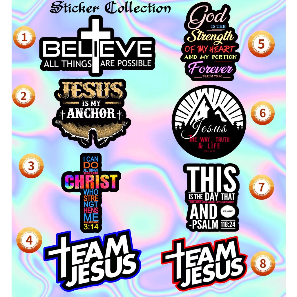 Bible verse Sticker Motorcycle Sticker Vinyl Decals Famous Inspired