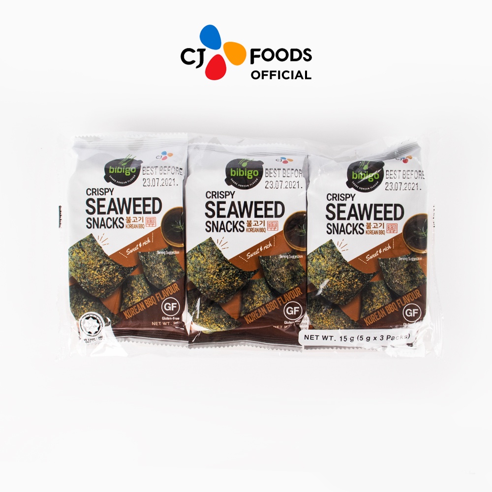 Bibigo Crispy Seaweed Snacks Bbq 5g 3 Pcs Shopee Philippines