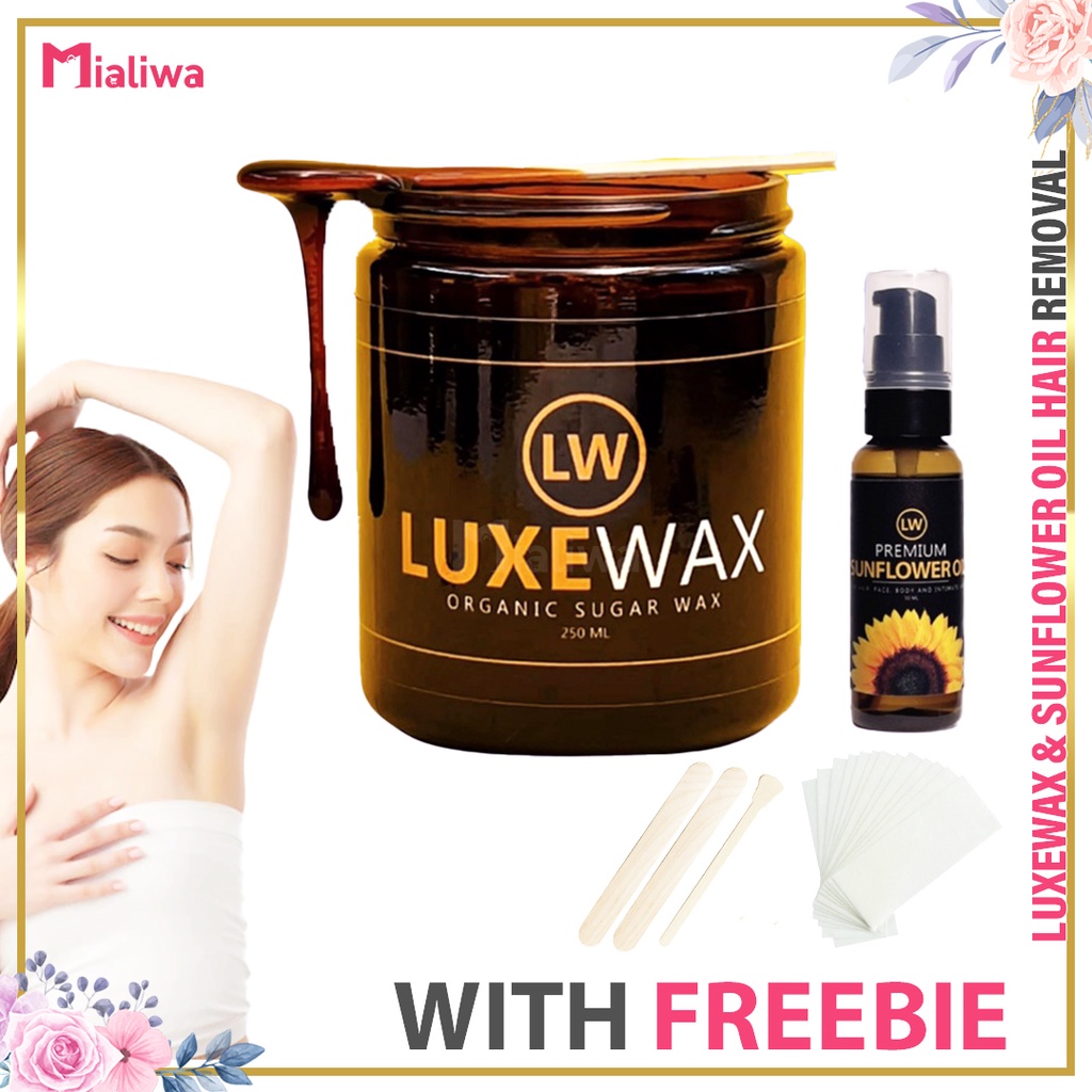 Luxewax Organic Sugar Wax Hair Removal & Sunflower Oil Waxing Kit