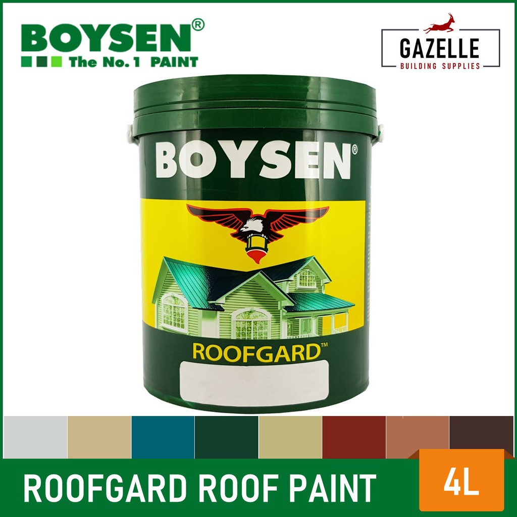 Boysen Roofgard Roof Paint 4L (8 colors) Shopee Philippines