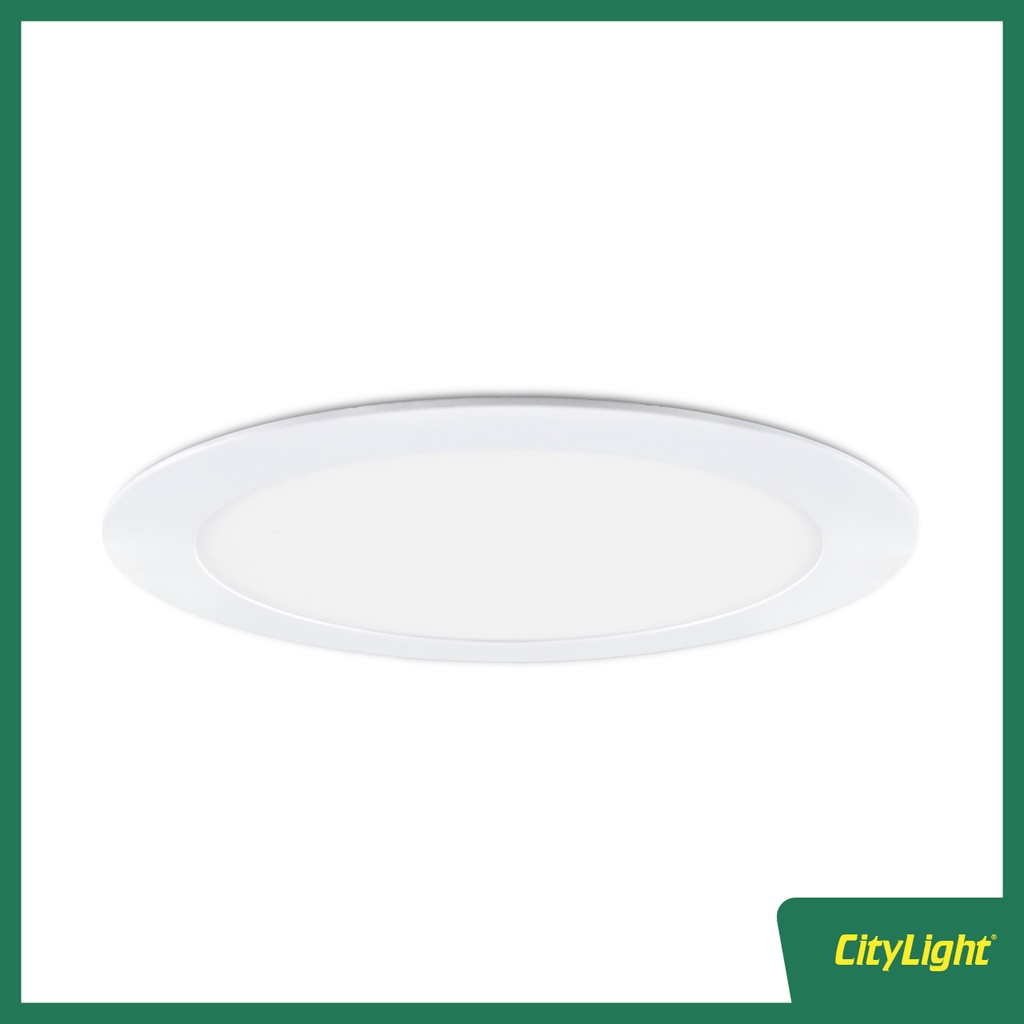 CityLight LED Panel Light Recessed Round Daylight, Warm White, Tri