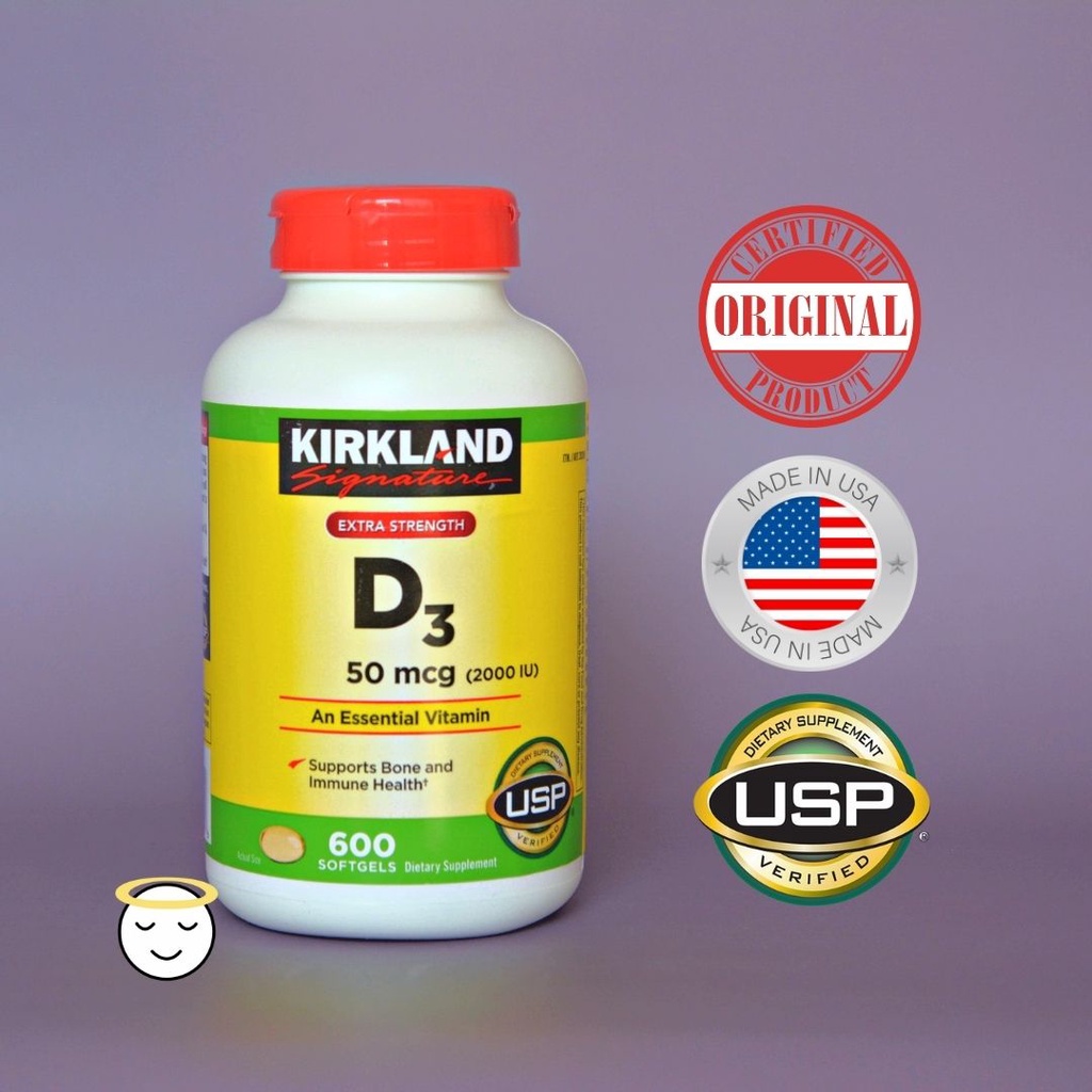 Kirkland Vitamin D3 50 mcg (600 softgels) EXP SEP2026 Shopee Philippines