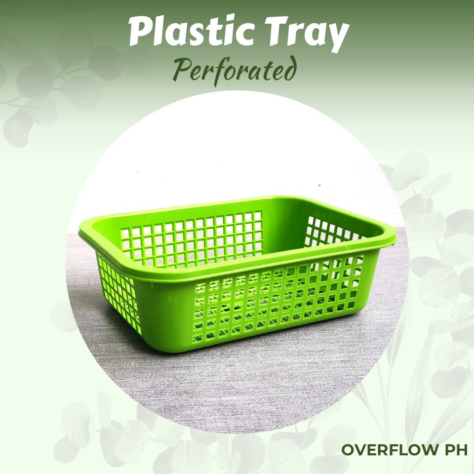 Plastic Tray Organizer, Perforated, Multipurpose Plastic Basket Tray
