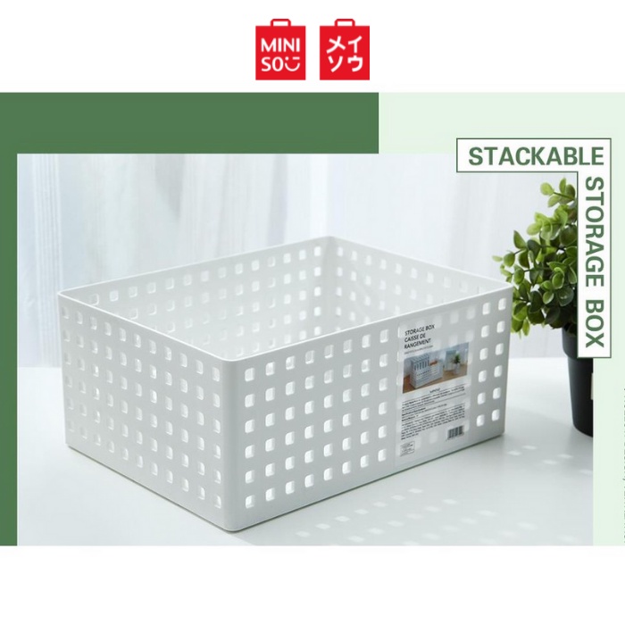 Miniso Stackable Durable Storage Box Shopee Philippines