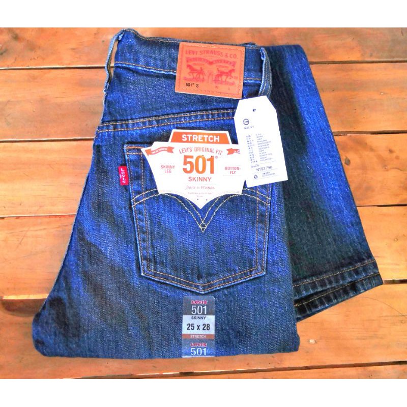 Levi's Original 501 Stretch Skinny Jeans Button Fly for Women Size 28 inches Shopee Philippines