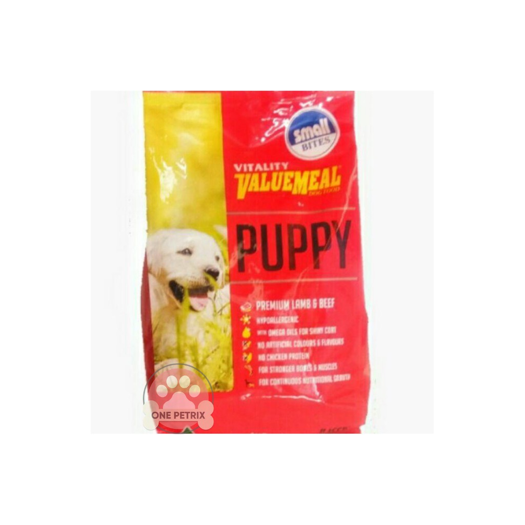 Vitality Value Meal Puppy Dog Food Lamb and Beef Flavor 1KG (Original
