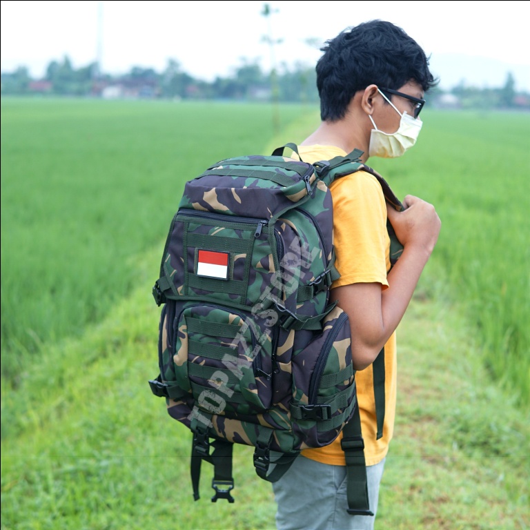 Tactical Army Bag Loreng TNI Laptop Backpack Military Police Army AD AU
