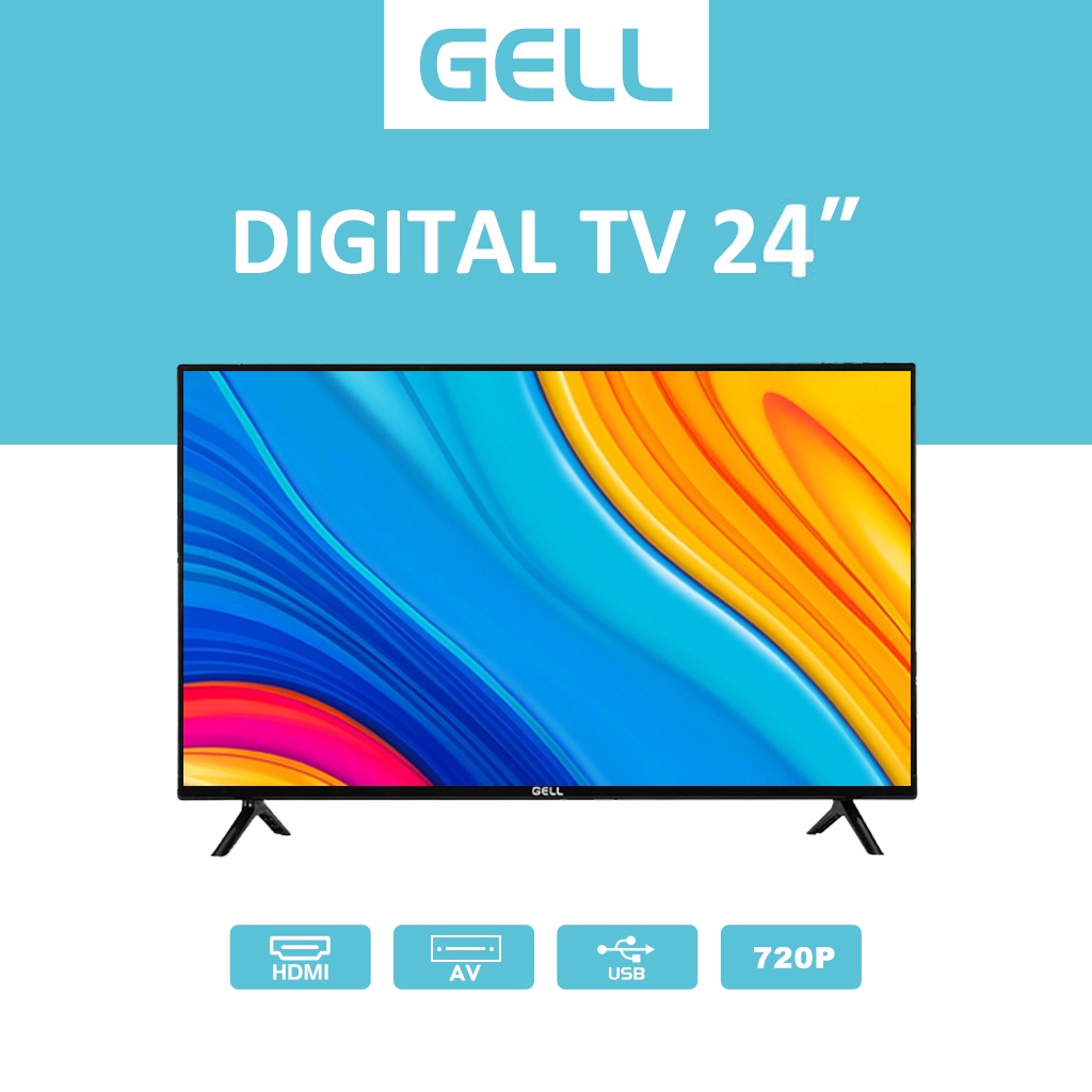 GELL flat screen tv 24 inch LED tv with HDMI port on sale Shopee