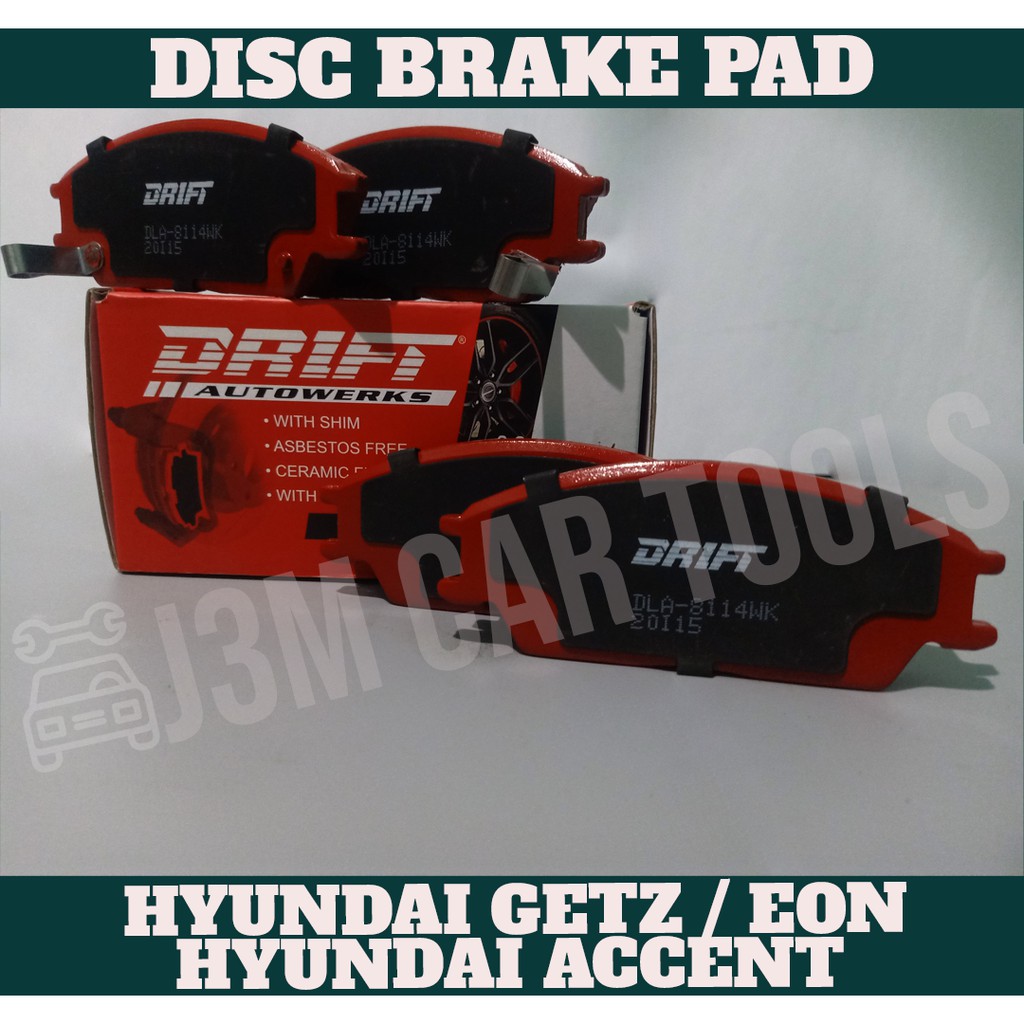 Front Disc Brake Pads For Hyundai Getz, Eon, Accent Shopee Philippines