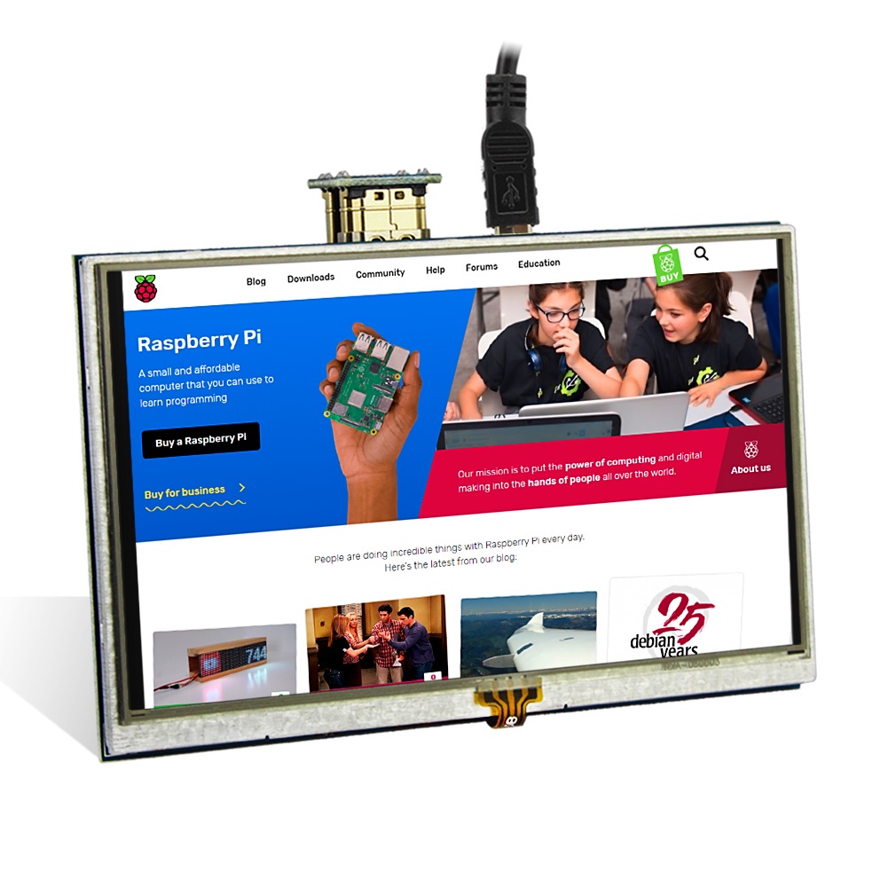 Elecrow 5 Inch HDMI LCD Touch Screen Raspberry Pi Display HD Interface