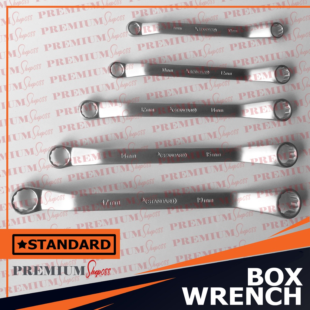 Standard Box Wrench 8x10 10x12 12x14 14x15 14x17 17x19 Offset Spline