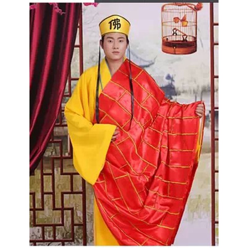 Men Chinese Hanfu Bai Niangzi's new Fahai costume, warrior monk costume
