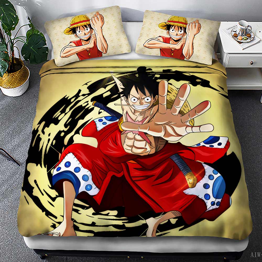 Japan Anime Bedding Set Queen King Size ONE PIECE Luffy Chopper Duvet