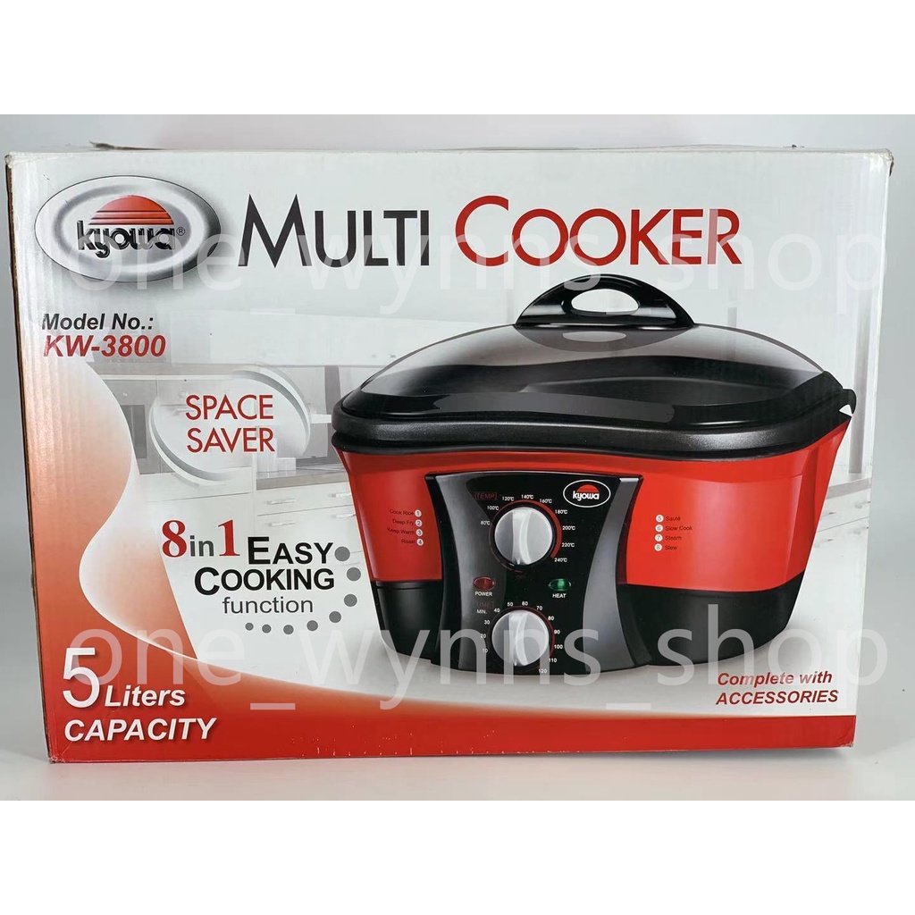 Kyowa Multi Cooker 8in1 KW3800 (Black/Red) Shopee Philippines