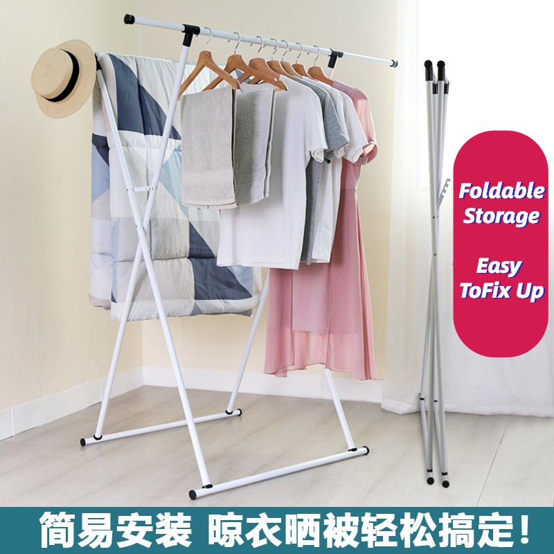 home life【In Stock】extendable Clothes Rack Laundry Dryer Garment Rack