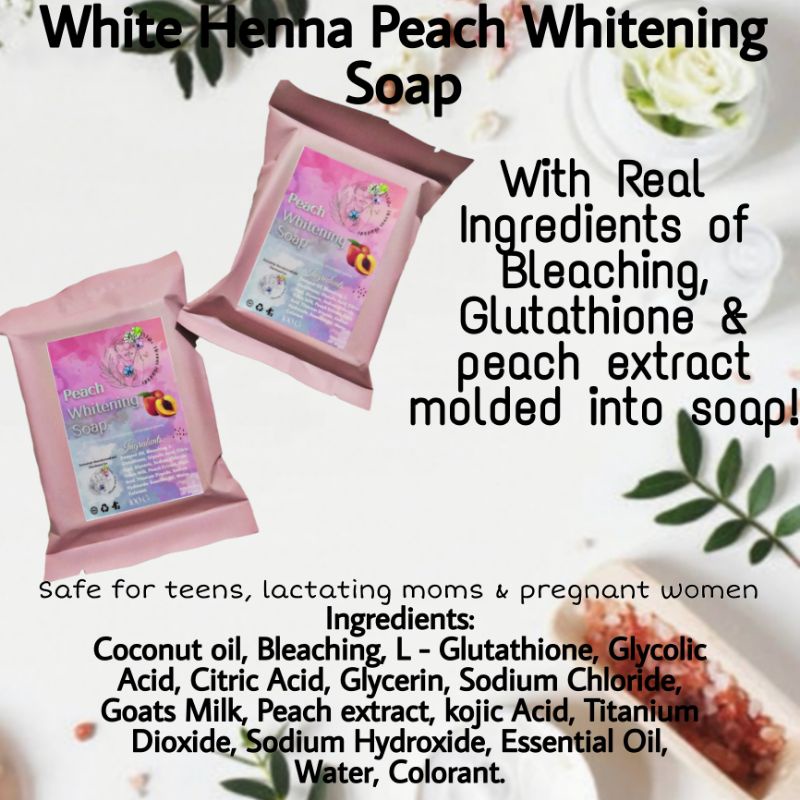 White Henna Bleaching Soap 100g fo skin whitening Shopee Philippines