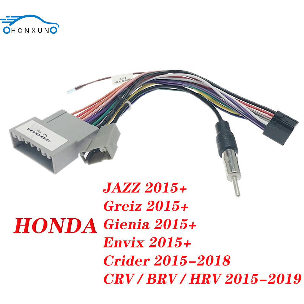 EOENKK car stereo radio wiring harness Head unit power cable 16pin fit