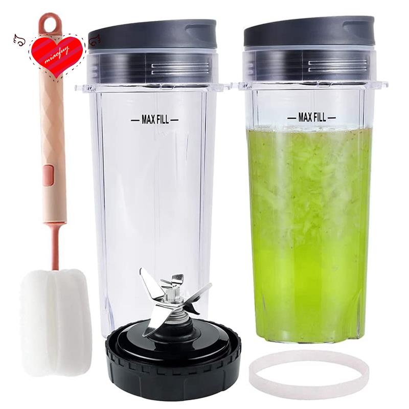 Replacement Parts for Nutri Ninja, 6 Fin Blender Blade and Cups Set for