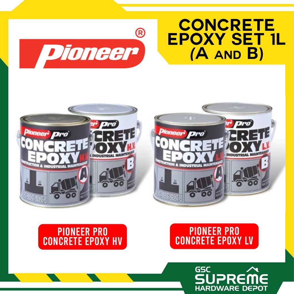 PIONEER PRO Concrete Epoxy High Viscosity (HV) / Low Viscosity (LV) 1