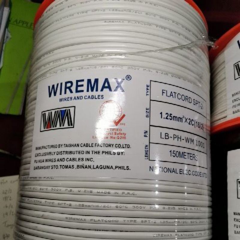 PER METER!!! Flat cord wire 22/2, 18/2,16/2, 14/2. Extension wire, 2