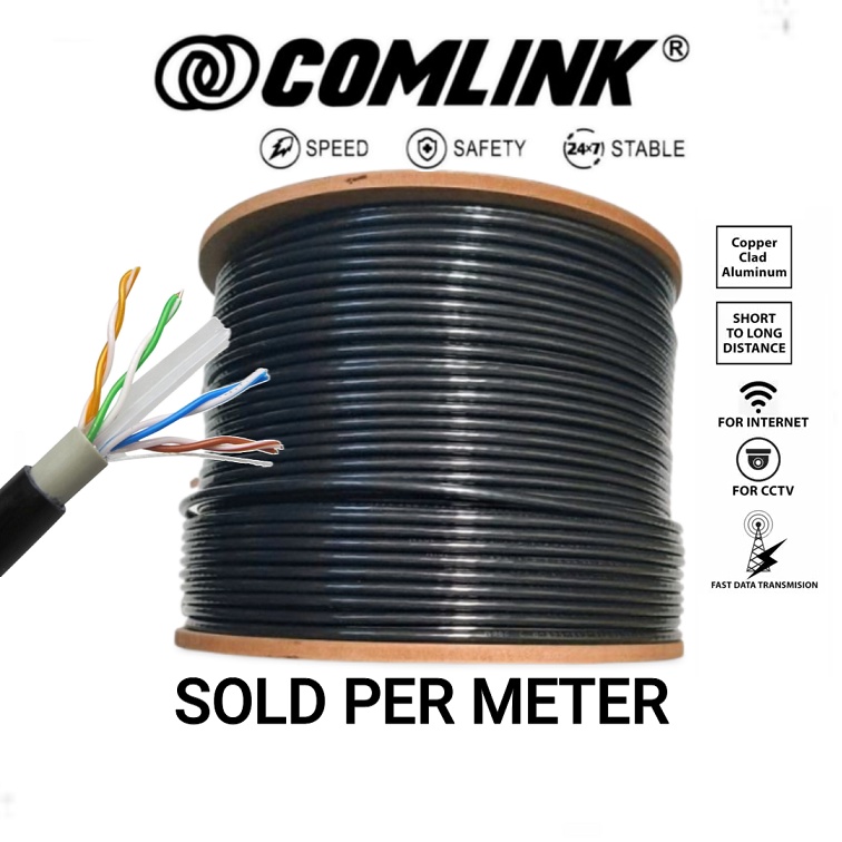 COMLINK CAT6 Outdoor Cable UTP Lan Cable Waterproof Cable Sold