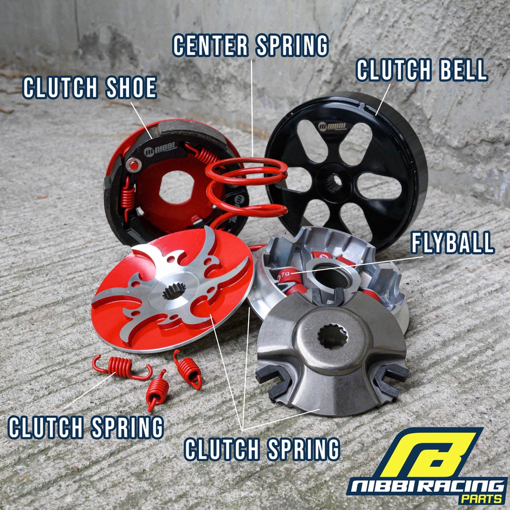Nibbi Racing Clutch bell, Clutch Shoe, Pulley With Drive Face CVT/Pang