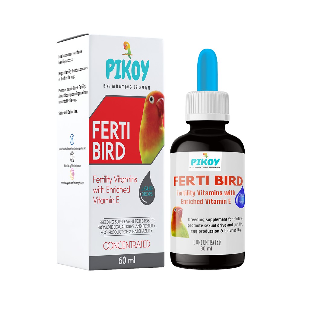 PIKOY FERTI BIRD Liquid Fertility Vitamin Drops with Enriched Vit E for