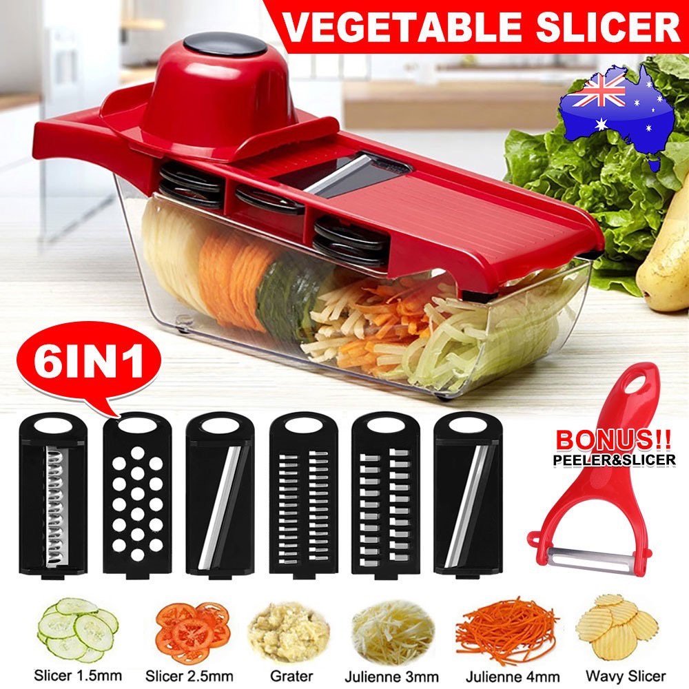 luckyyProfessional Mandolin Slicer Julienne Cutter Chopper Fruit