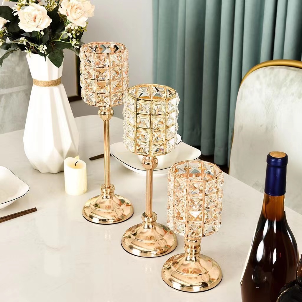 [COD]46CM(IN STOCK) Bling Crystal Votive Tealight Candle Holders