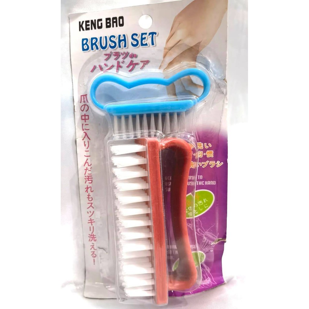 COD [192] Nail Brush Toenail Brush 2n1 Pack Manicure Pedicure For