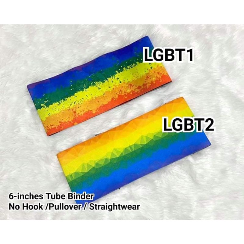 RAINBOW 6INCHES TUBE BINDER FOR LESBIAN TOMBOY TRANSMAN LGBT TIBO