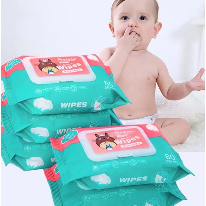 Organic Baby Wipes 80 Pcs Per Pack 99 Water Hypoallergenic (Non