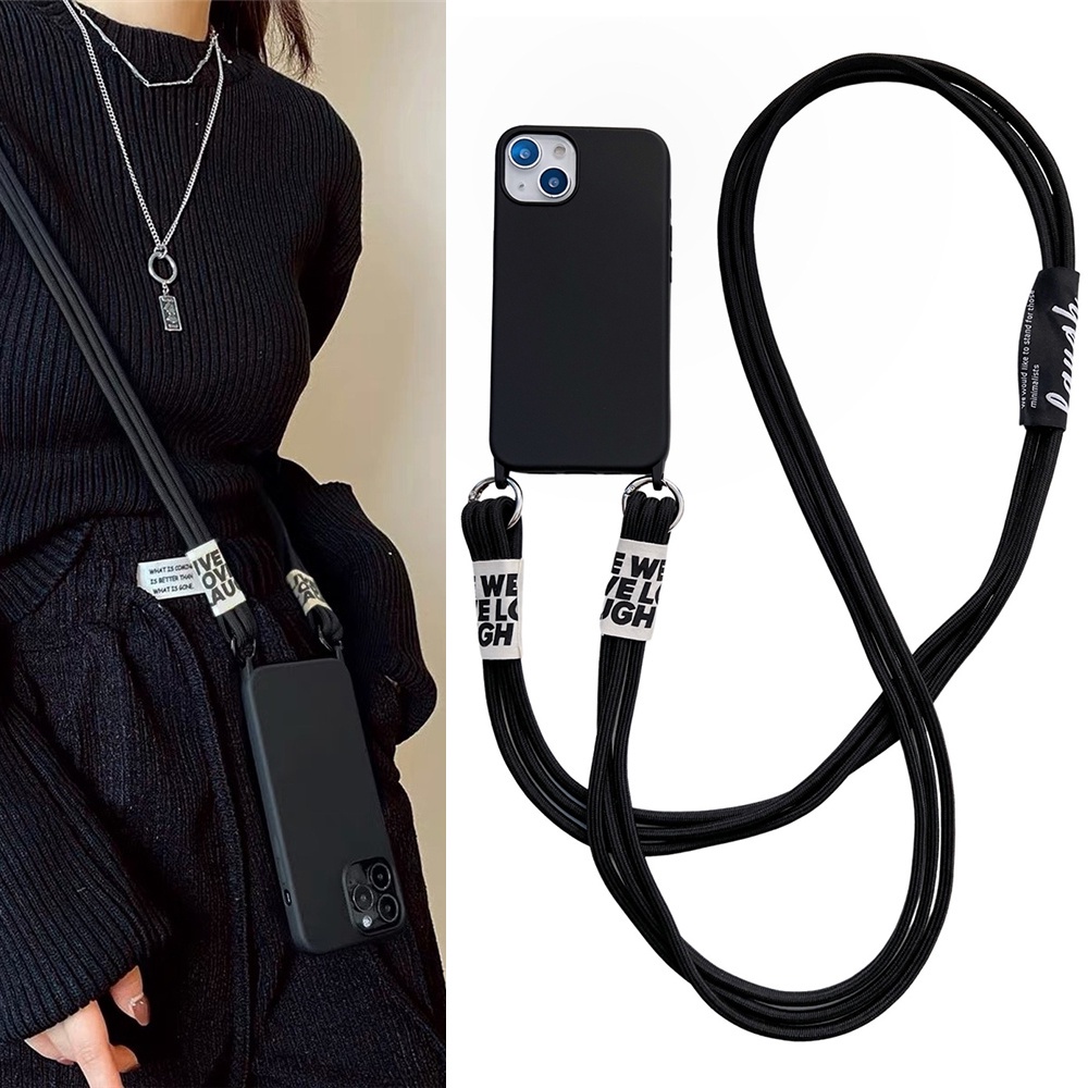 Luxury Crossbody Necklace Strap Lanyard Cord Phone Case for iPhone 13