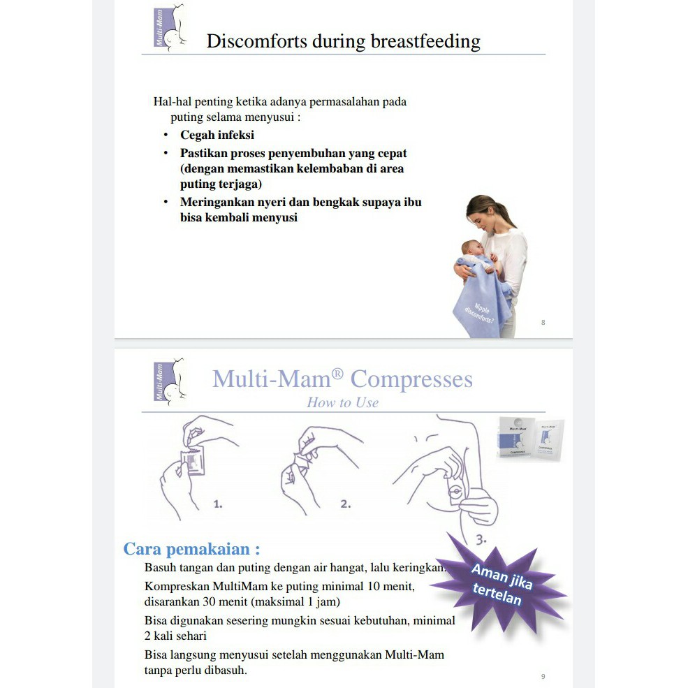 Multi Mam Compresses / Compresses Nipple Breast Feeding Shopee